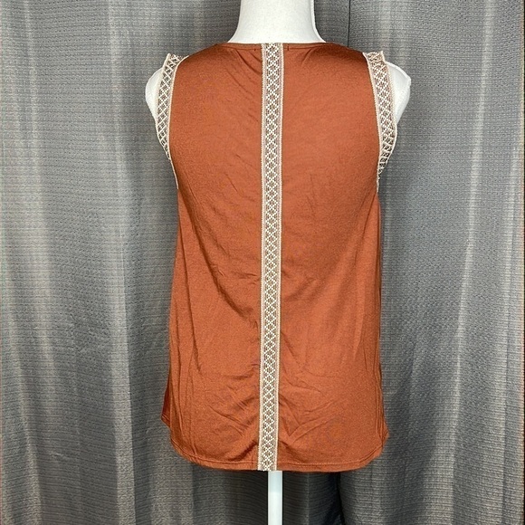 W5 SMALL BROWN and CREAM TANK TOP - Picture 4 of 7